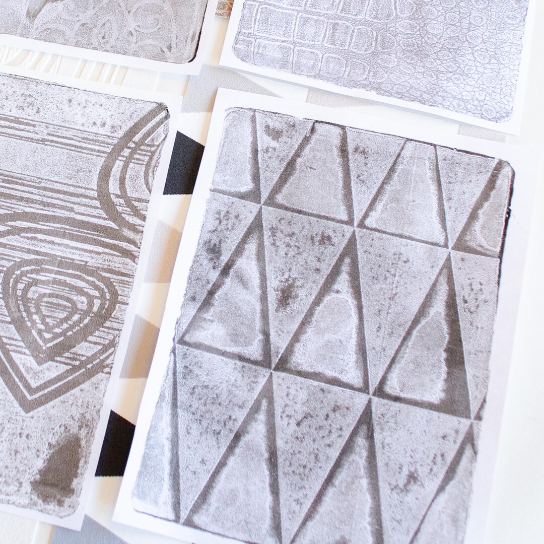 Textured Wallpapers 5.5x8.5, 6 Pack, for Gel Printing, Rubbing ...