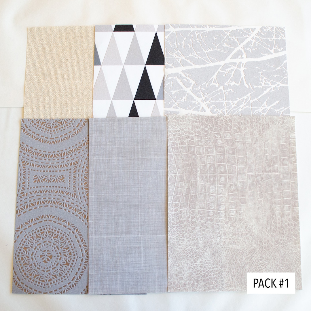 Textured Wallpapers 8.5x11, 6 Pack, for Gel Printing, Rubbing ...