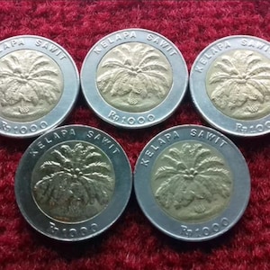 rare palm oil thousand rupiah coins / Koin sawit 1000 rupiah