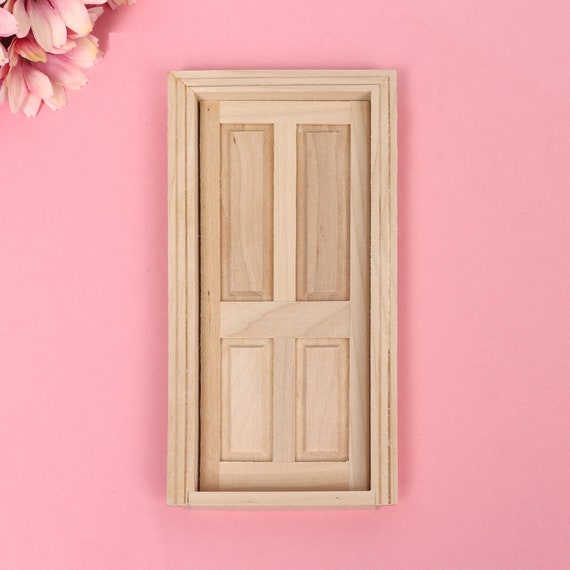 1:12 Dollhouse Miniature Door Wood Interior Decor Gifts 