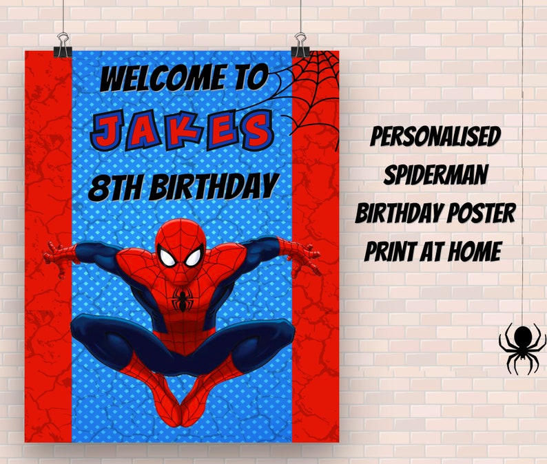 Spiderman Birthday Party Sign to My Party Spiderman Etsy