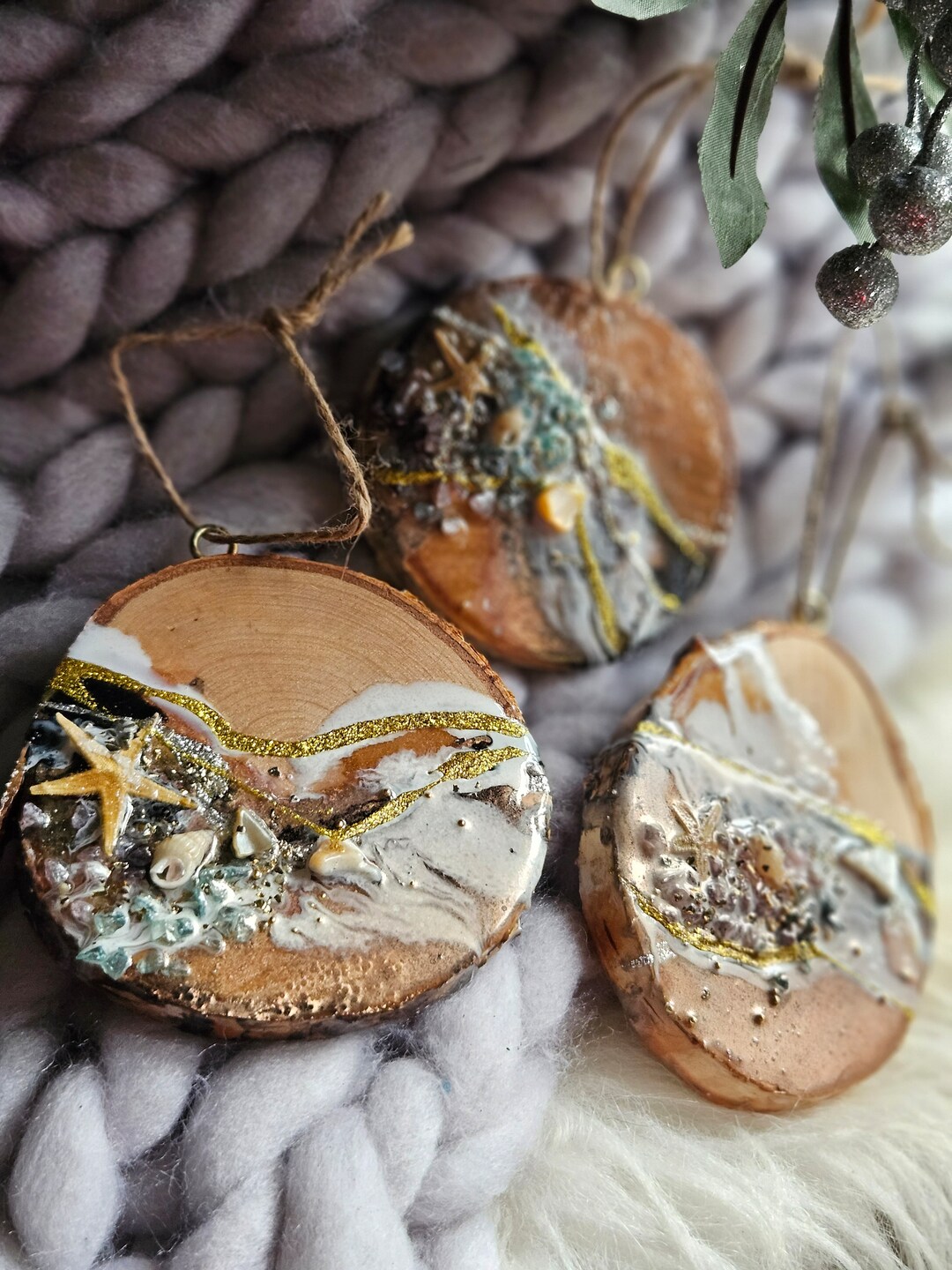 Christmas Beach Ornaments, Bach Ornament, Sea Decor, Beach Decor, Christmas Baubles, Christmas