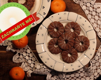 Platos de postre de porcelana hechos a mano de la abuela con motivos en azul cobalto y motivos retro antiguos / porcelana / platos antiguos - defectuosos