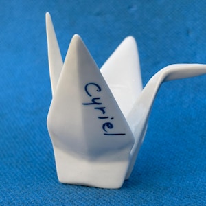Freestanding Origami Crane with Personalized Text – Large (9,5 cm)