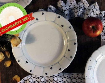 Assiette plate en porcelaine faite à la main de grand-mère" porcelaine, vaisselle, cuisine, fait main, rétro, assiette, nourriture, design - défectueuse