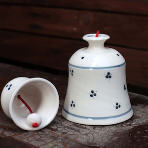 Elegant porcelain bell for your home - decoration, Christmas bell, handmade, large, quality porcelain