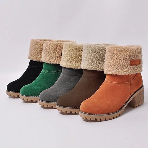 Womens Boots Snow Boots Plus Size Booties Ankle Pompom Etsy