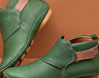 leather ankle boots size 8