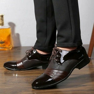 Men's Oxfords Dress Shoes Derby Business Classic British - Etsy