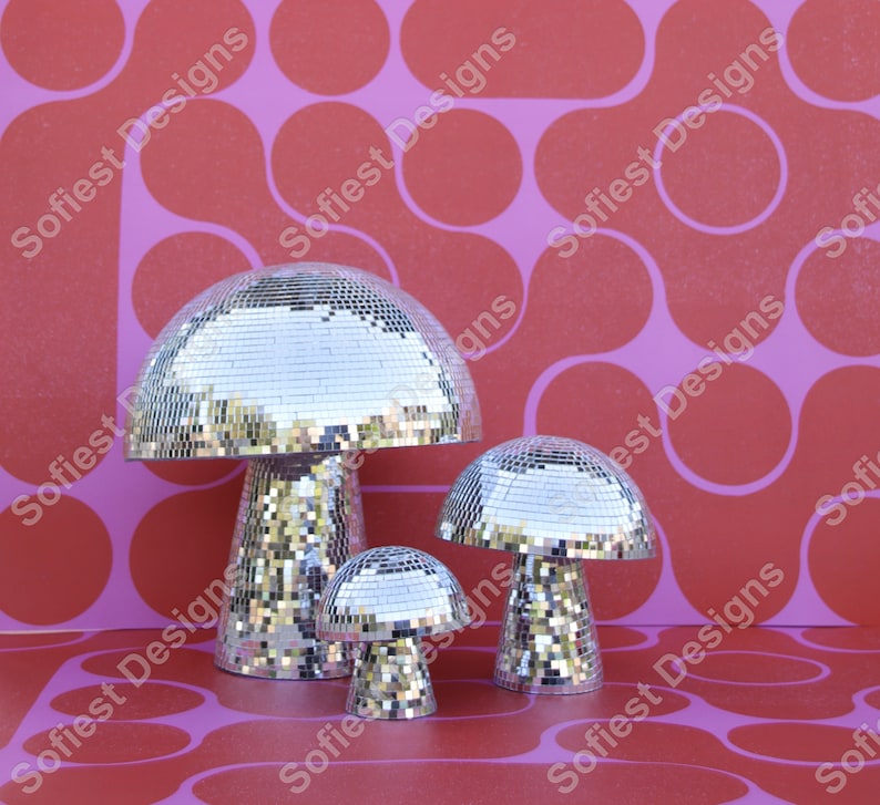 The Original Silver Mushroom Disco Ball - Etsy The Original Silver Mushroom Disco Ball - Etsy