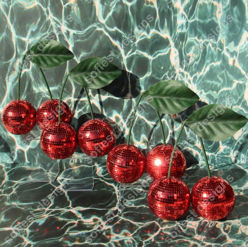 Red Cherry Disco Balls image 9