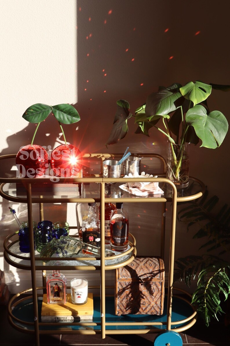 Red Cherry Disco Balls Large Set