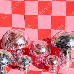 Boules disco aux champignons roses image 5