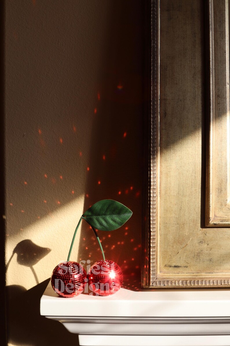 Red Cherry Disco Balls image 2