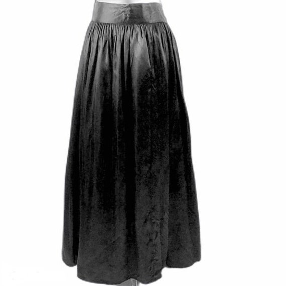 Vintage Scott McClintock Black Taffeta Skirt Size… - image 3