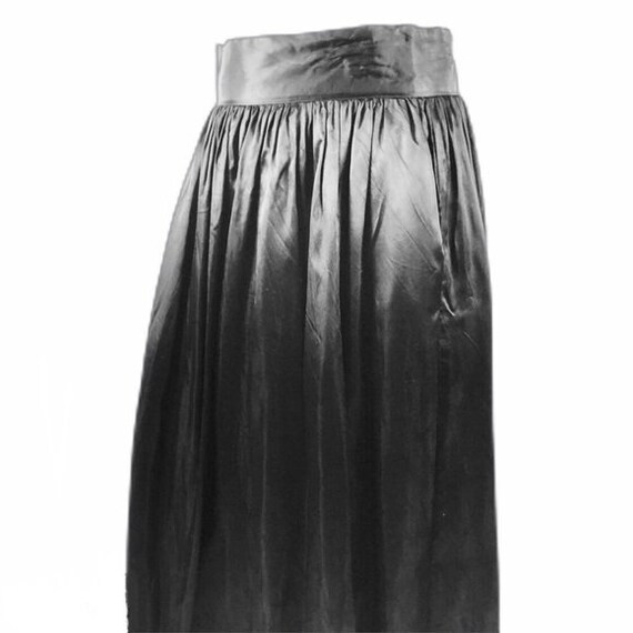 Vintage Scott McClintock Black Taffeta Skirt Size… - image 2