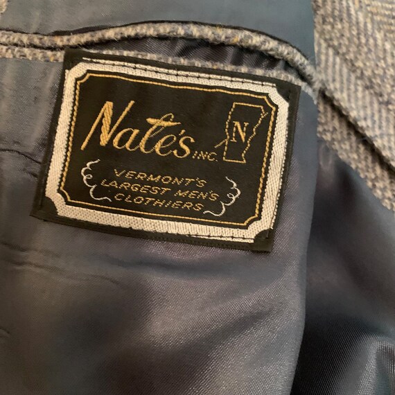 Vintage Nate's Inc Clothier Gray Tweed Suitcoat S… - image 8