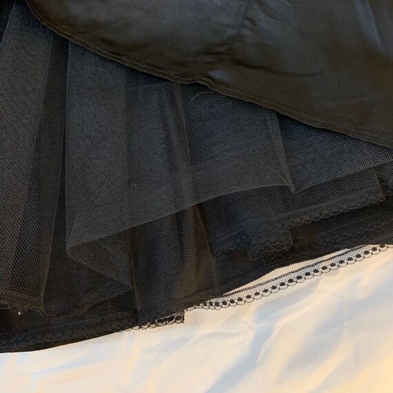 Vintage Scott McClintock Black Taffeta Skirt Size… - image 4