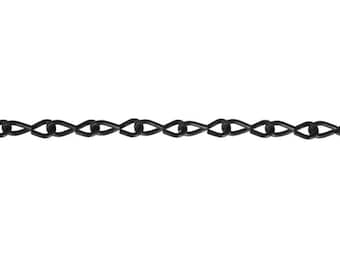 Black coated single Jack chain for hanging stained glass panels, 1 foot, stained glass supplies