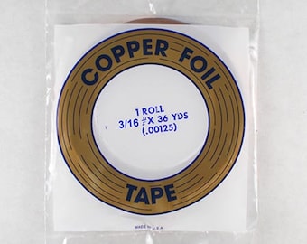 Edco copper foil tape for stained glass production, copper backed