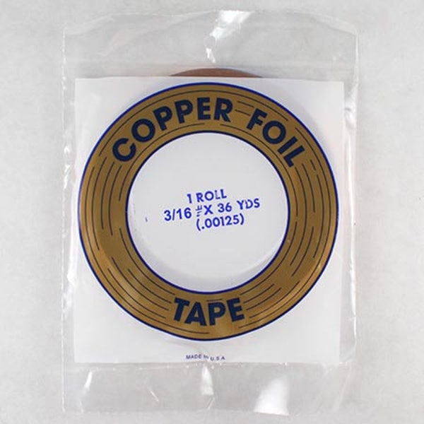 Edco copper foil tape for stained glass production, copper backed