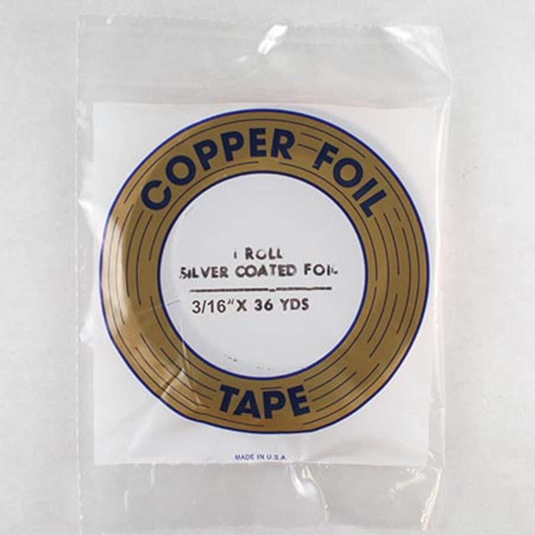 Edco Copper Foil Tape for Stained Glass Production Silver Etsy