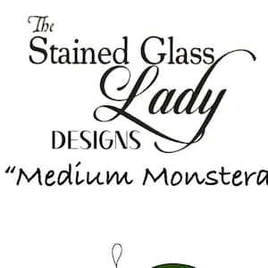 Beginner stained glass monstera pattern