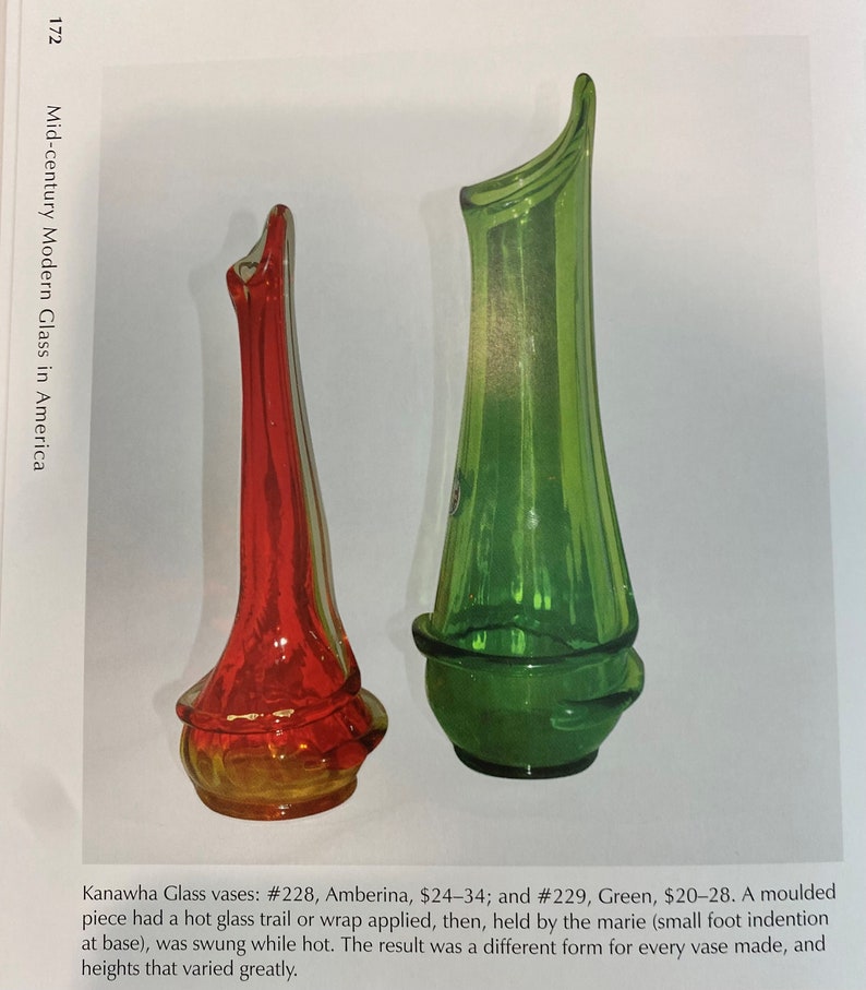 Dunbar WV Amberina Kanawha Swung Vase With Cadmium Glow Etsy