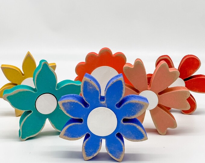 DIY Flower Wood Cutout, Wood Flower, Wooden Flower, Spring Tiered Tray ...