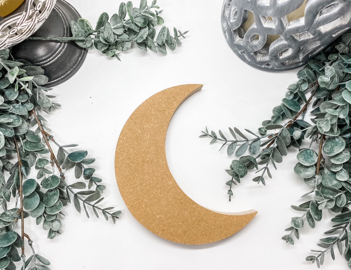 Wooden Stars Wood Stars Nursery Star Decor Moon and Stars Etsy