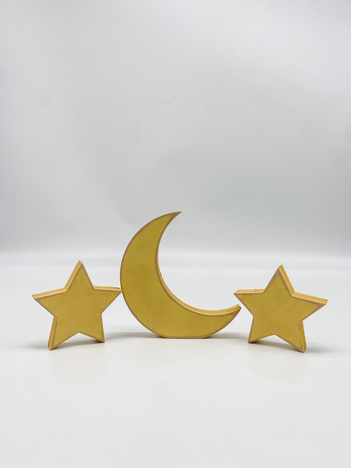 Wooden Stars Wood Stars Nursery Star Decor Moon and Stars Etsy