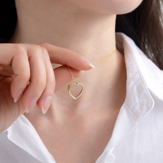 Sterling silver open heart cheap necklace