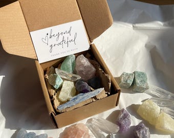 Cristal de guérison mystère : améthyste, quartz rose, citrine