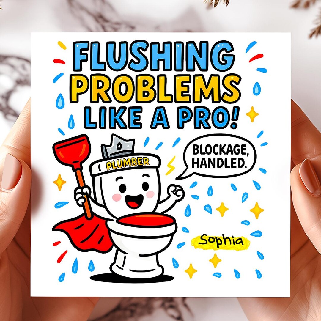 Funny Plumber Graduation Card – Flushing Problems Like a Pro ...