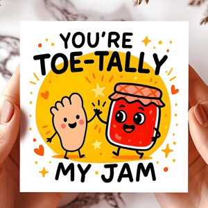 Complétez ma carte de confiture, cartes de voeux amusantes, cadeau d'amitié mignon jeu de mots, appréciation enjouée, carte de remerciement saine et gaie.