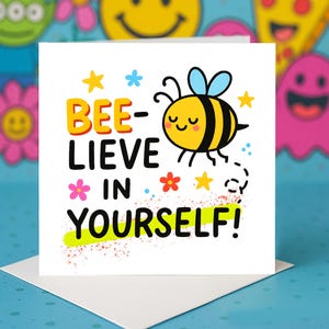 Carte de confiance en vous, message positif et édifiant, encouragement, soutien motivant, amour de soi, cartes de voeux, cartes de vœux heureuses.