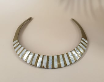 Boheemse messing choker