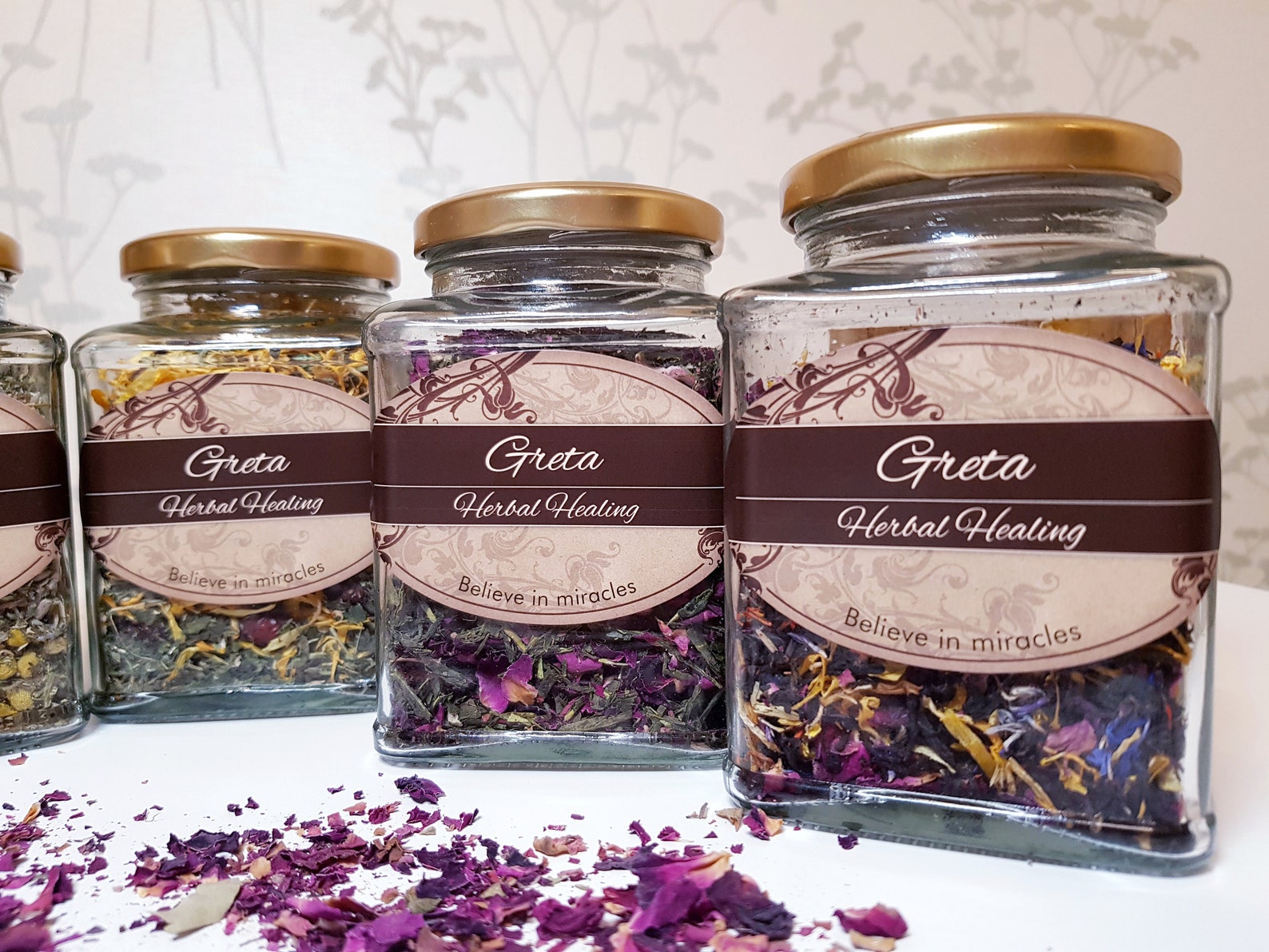 5 Loose Leaf Herbal Tea Gift Set Dried Leaf Vegan Gift Set Etsy