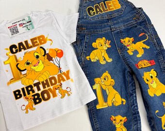 Baby Lion King Birthday Overalls – Personalized Outfit. — Personalized Baby Lion King Birthday Set
