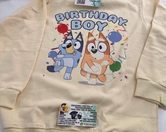 Personalized Bluey & Bingo T-Shirt with Name | Kids Birthday Shirt / Personalized Bluey and Bingo T-Shirt with Name | Children's T-Shirt