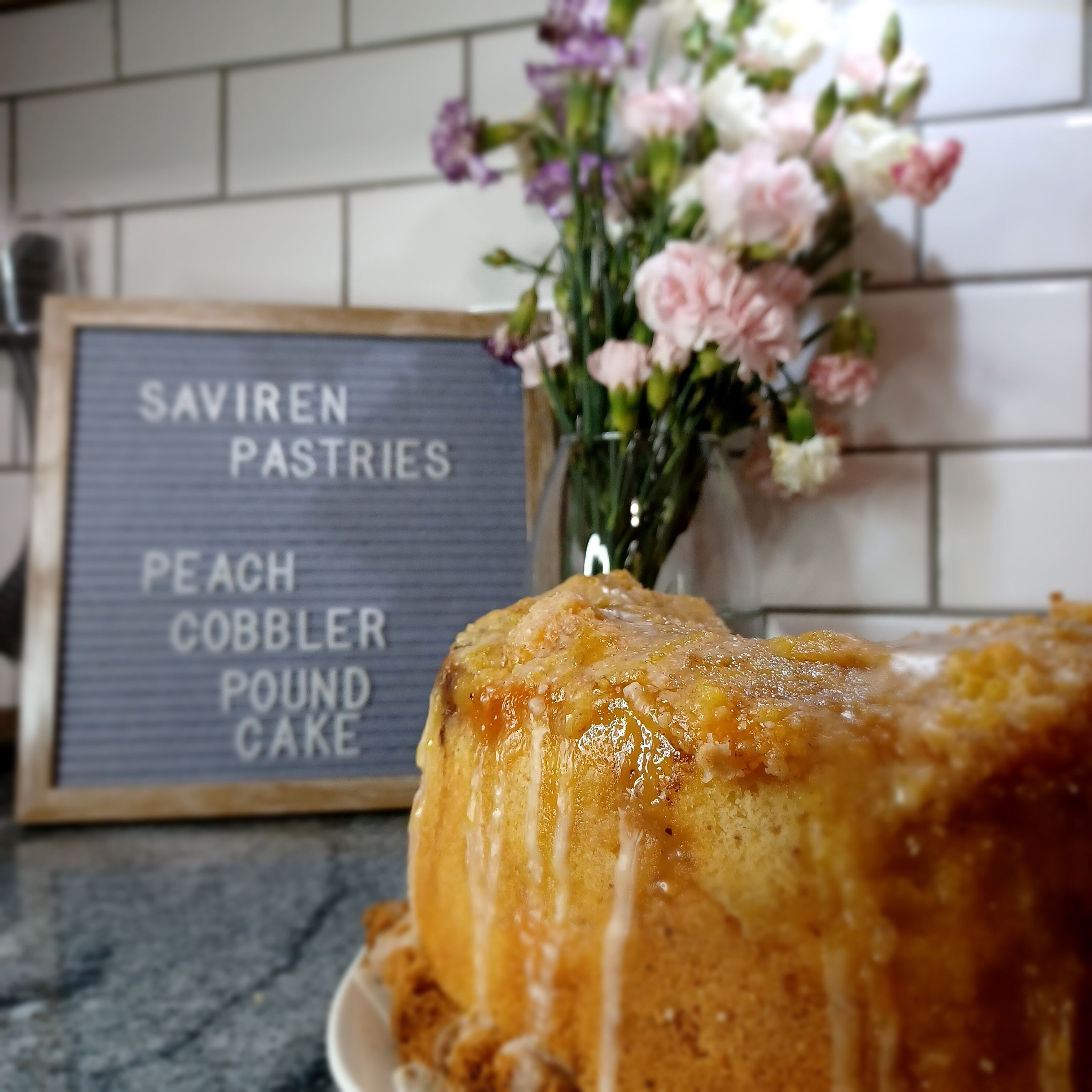 Peach Cobbler Pound Cake