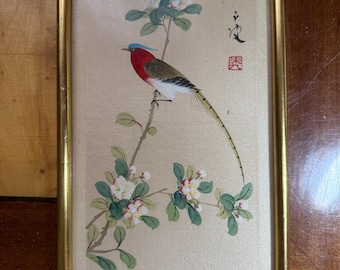 old chinese painting with signature