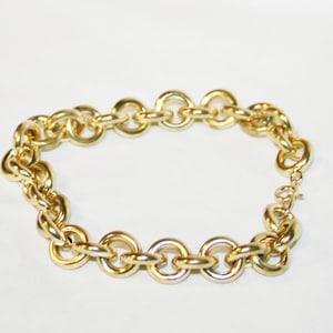 Soft mesh bracelet in gold metal- vintage 80s -Costume jewelery - Fashion bracelet-gift for her
