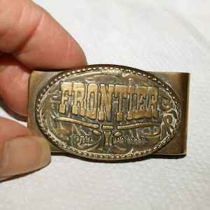Pinza para billetes antigua del antiquísimo Hotel FRONTIER de Las Vegas -