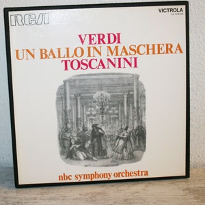 Verdi, Toscanini, NBC Symphony Orchestra – Un Ballo In Maschera-Vtg Vinyl Record Album - Opera Gift, chistmas gift