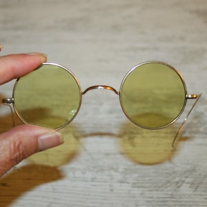 Antique Glasses, Round Lens Glasses, Gold Wire Frame Glasses, Vintage Glasses, Photo Props, Rarity, Steampunk Style, Vintage Gift
