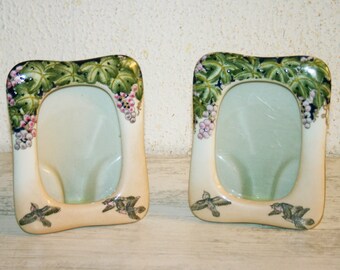 Ceramic Tabletop Picture rectangular Frame - Japan- Photo Frames  -portrait-  frame - gift frame - decoration retro -gift for her