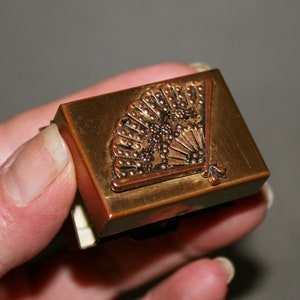 Pocket size brass pill box • Gold color vintage collectable pill boxes • mother's day gift • gift for her • timeless gift • Christmas gift