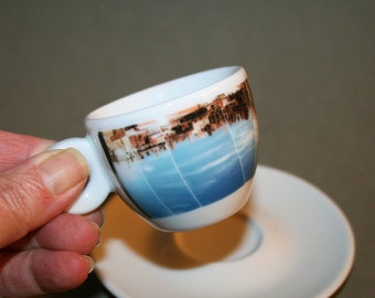 ILLY 2001 Moma P S 1 Artist ESPRESSO CUP + Saucer Signed - Collectible mugs -gift for her