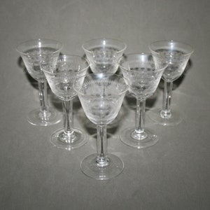 Crystal shot glasses, engraved pattern, Cordial Steli - Bicchierini - Elegant vintage glasses, Made in Italy, timeless gift, Gift for her